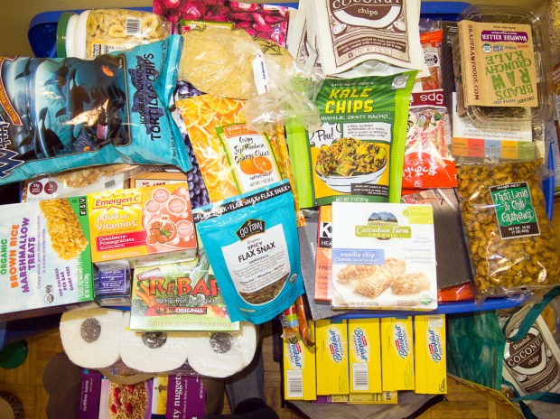 An up close look at some of our resupply food.